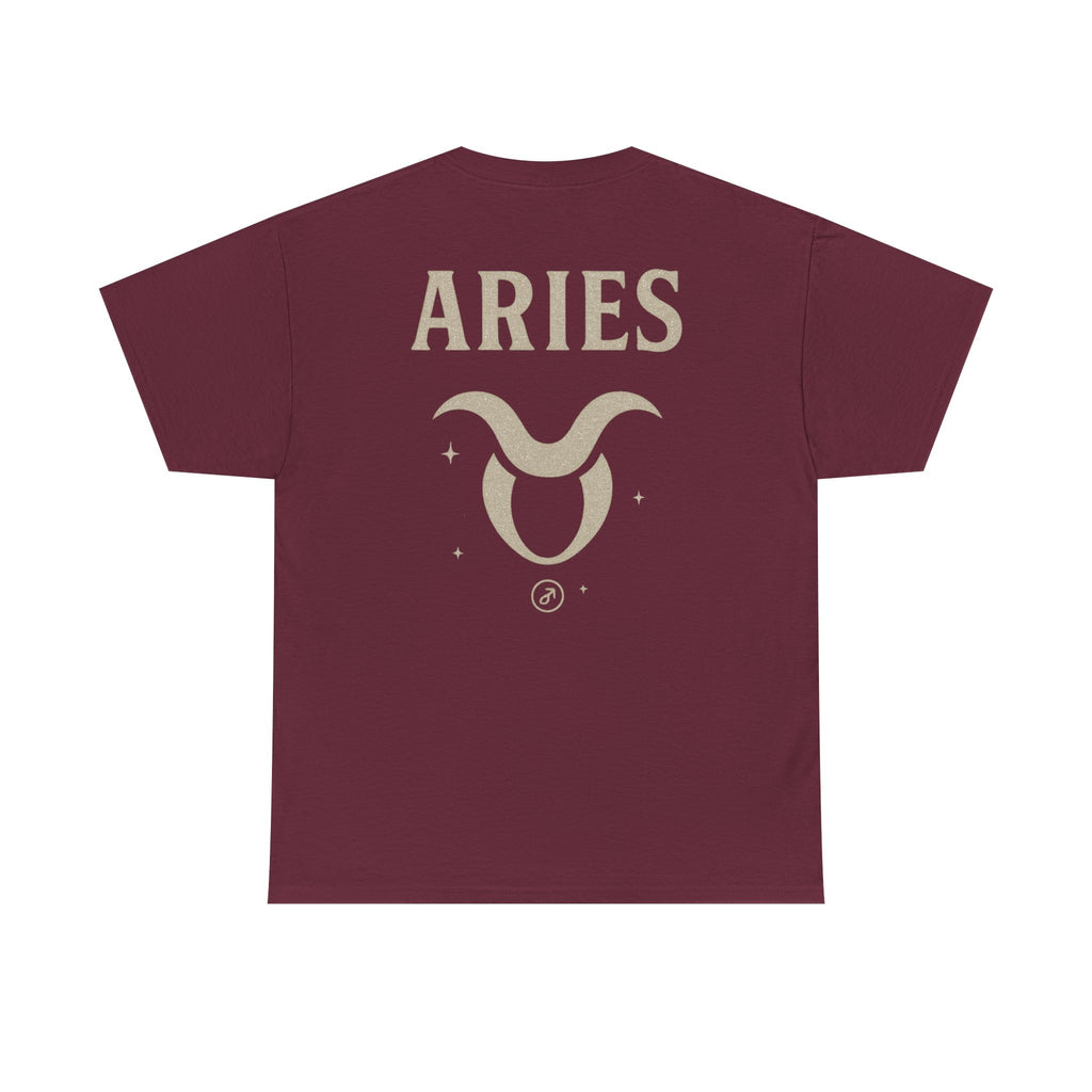 Astrology Aries Unisex Heavy Cotton Tee, Horoscope Shirt, Zodiac Gift, Birthday Apparel, Astrology Lovers Tee