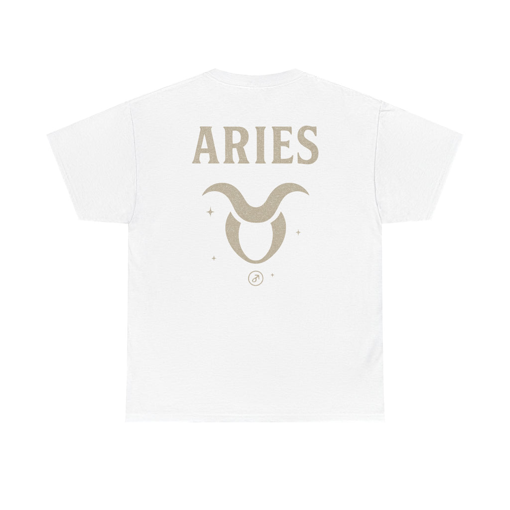 Astrology Aries Unisex Heavy Cotton Tee, Horoscope Shirt, Zodiac Gift, Birthday Apparel, Astrology Lovers Tee