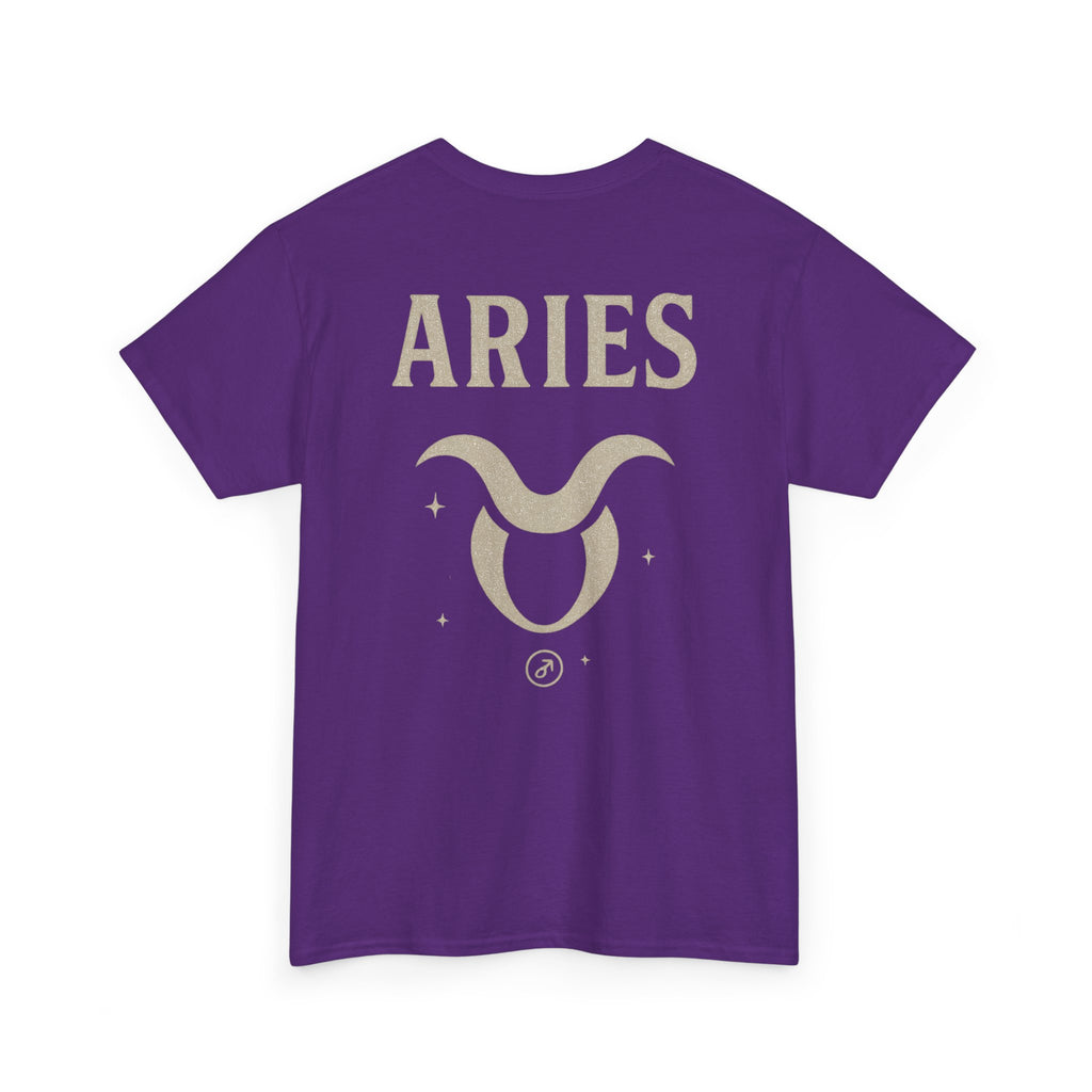 Astrology Aries Unisex Heavy Cotton Tee, Horoscope Shirt, Zodiac Gift, Birthday Apparel, Astrology Lovers Tee