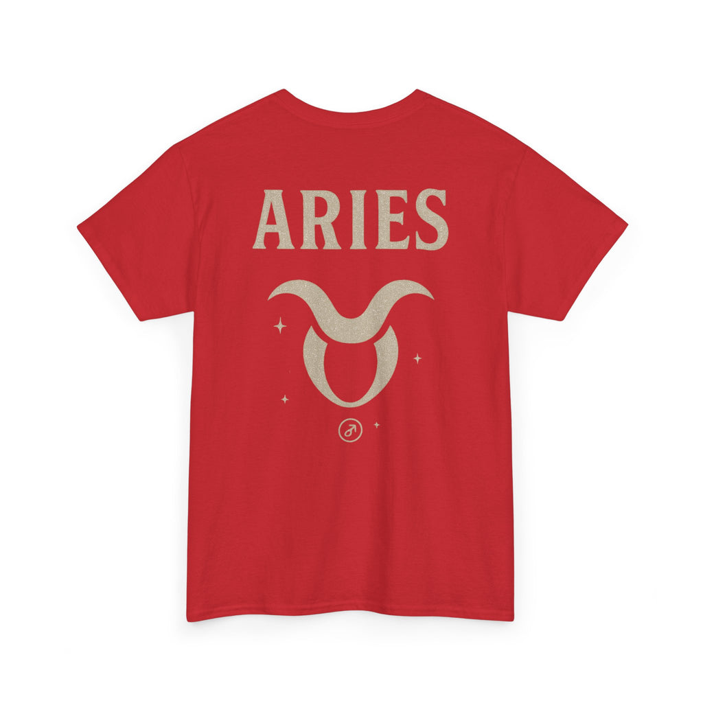 Astrology Aries Unisex Heavy Cotton Tee, Horoscope Shirt, Zodiac Gift, Birthday Apparel, Astrology Lovers Tee