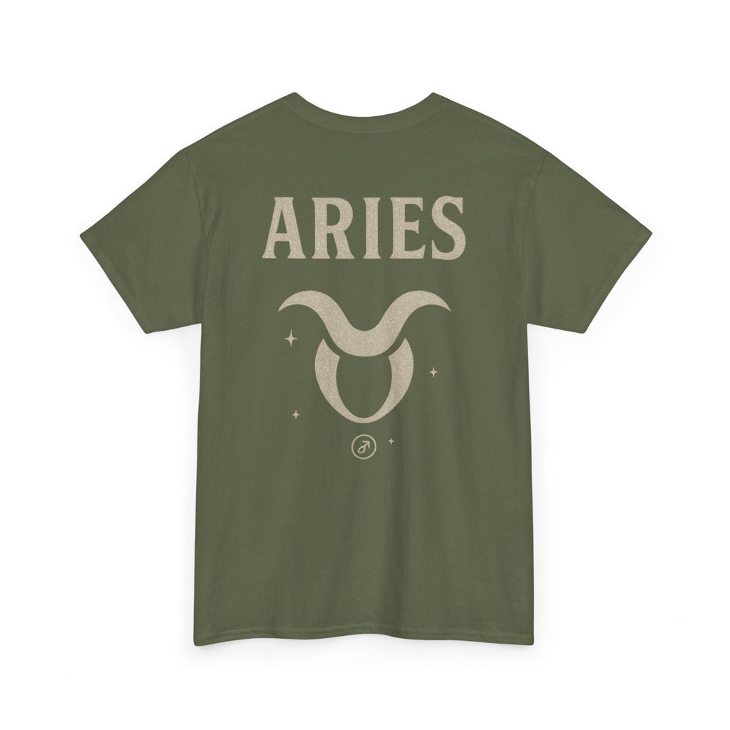 Astrology Aries Unisex Heavy Cotton Tee, Horoscope Shirt, Zodiac Gift, Birthday Apparel, Astrology Lovers Tee