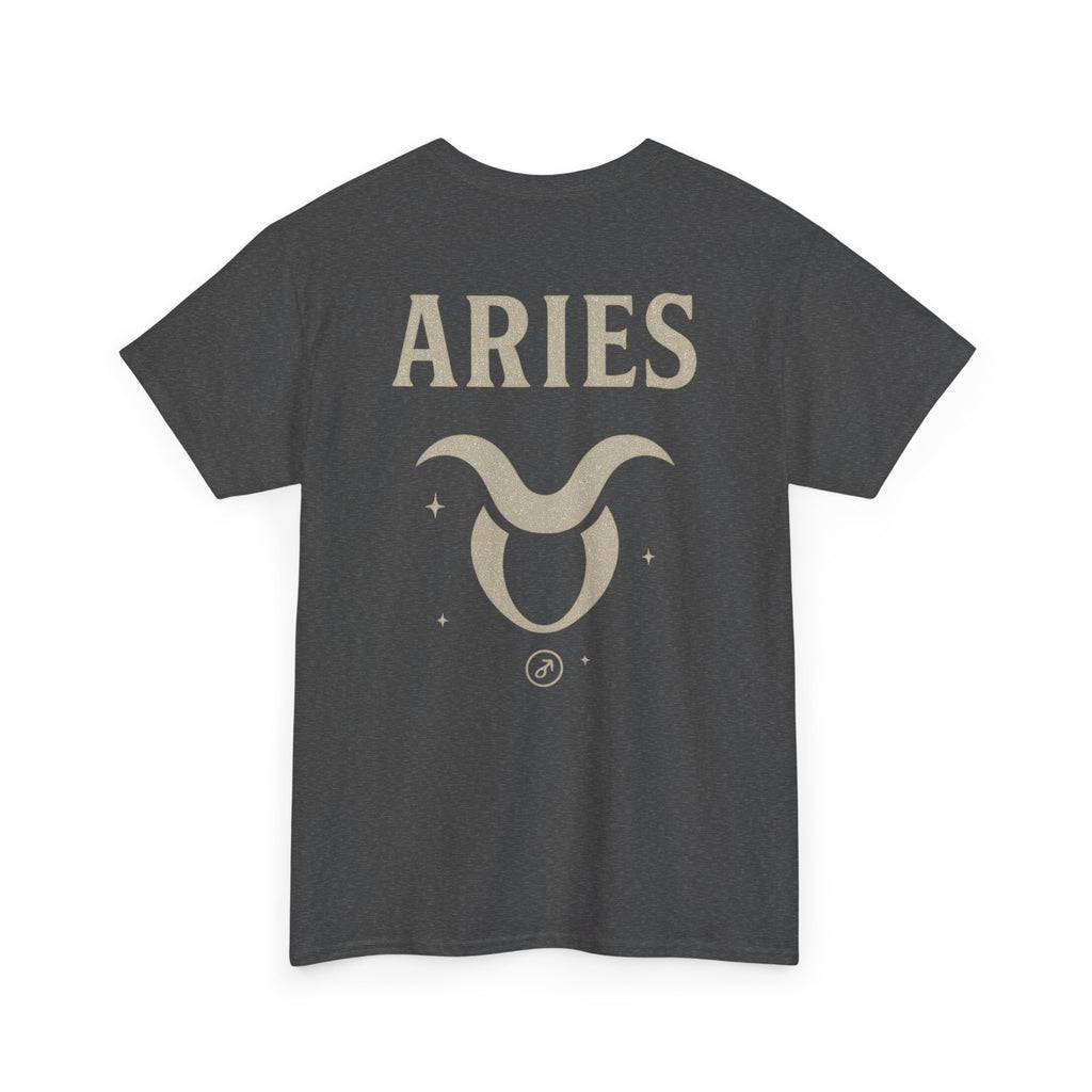 Astrology Aries Unisex Heavy Cotton Tee, Horoscope Shirt, Zodiac Gift, Birthday Apparel, Astrology Lovers Tee