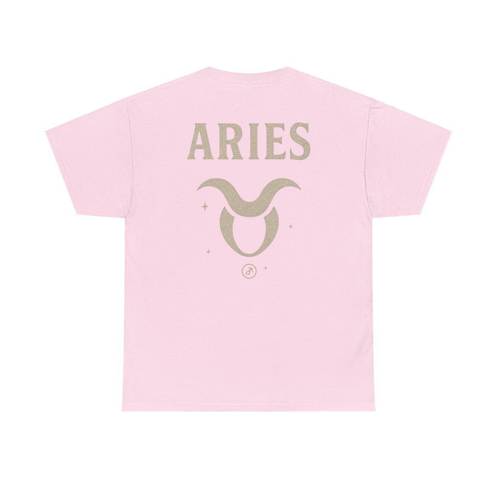 Astrology Aries Unisex Heavy Cotton Tee, Horoscope Shirt, Zodiac Gift, Birthday Apparel, Astrology Lovers Tee