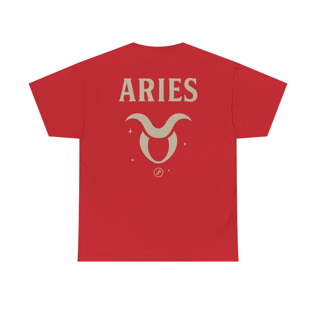 Astrology Aries Unisex Heavy Cotton Tee, Horoscope Shirt, Zodiac Gift, Birthday Apparel, Astrology Lovers Tee