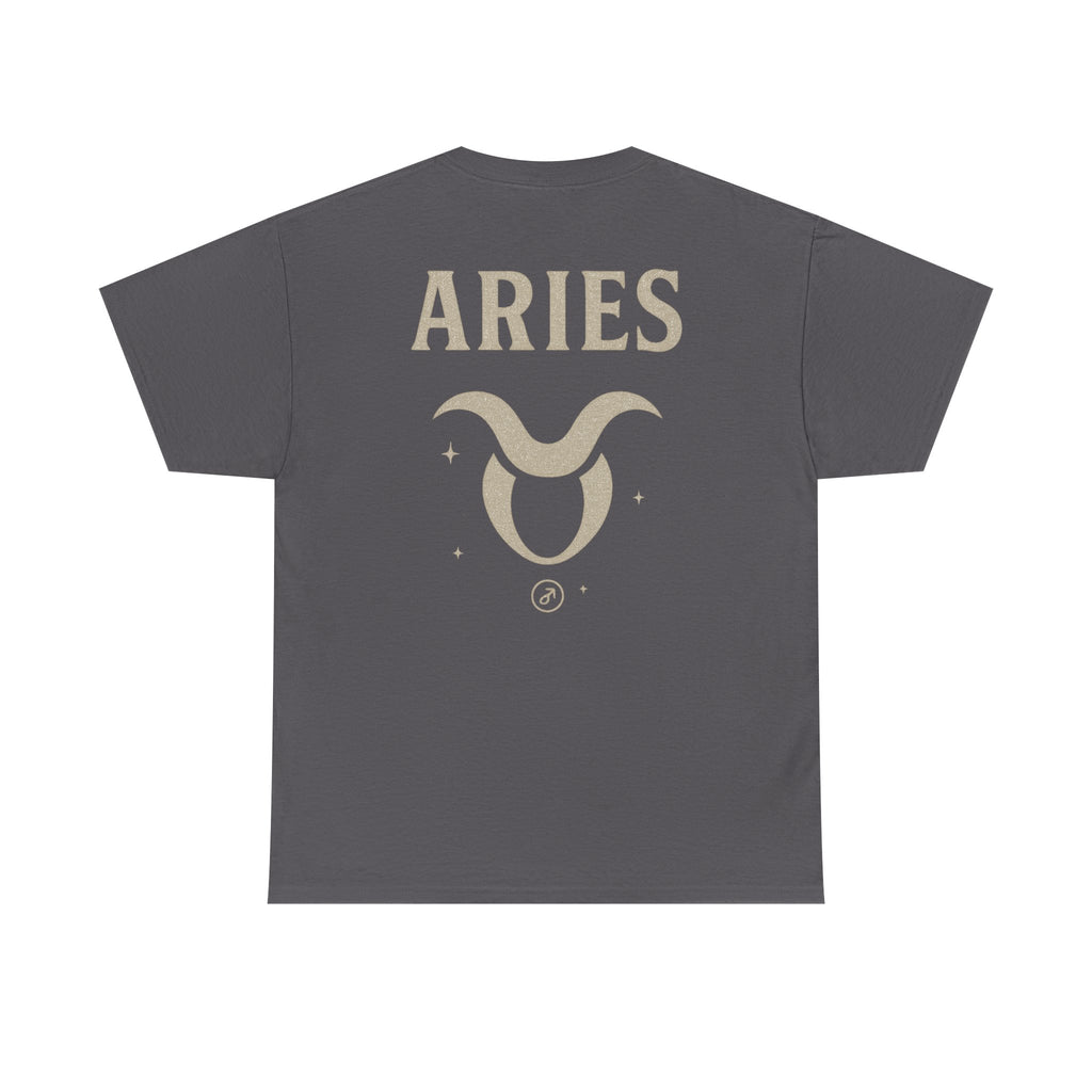 Astrology Aries Unisex Heavy Cotton Tee, Horoscope Shirt, Zodiac Gift, Birthday Apparel, Astrology Lovers Tee
